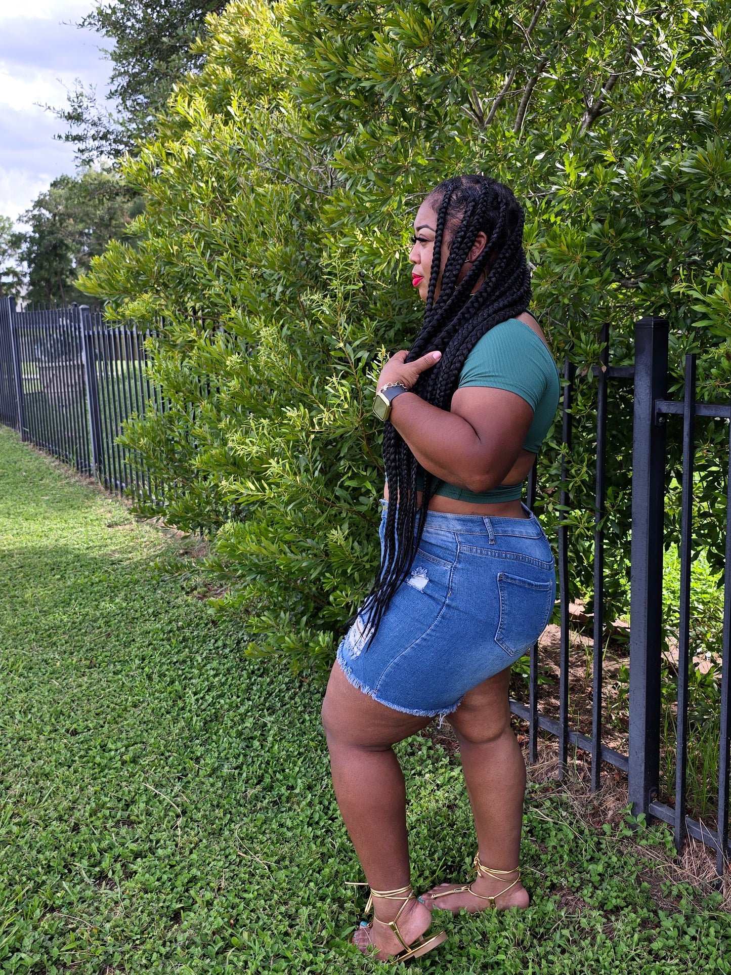 Blue Jean Stretch Shorts
