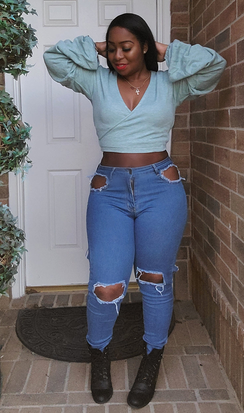 Sage Wrap Me Shirt