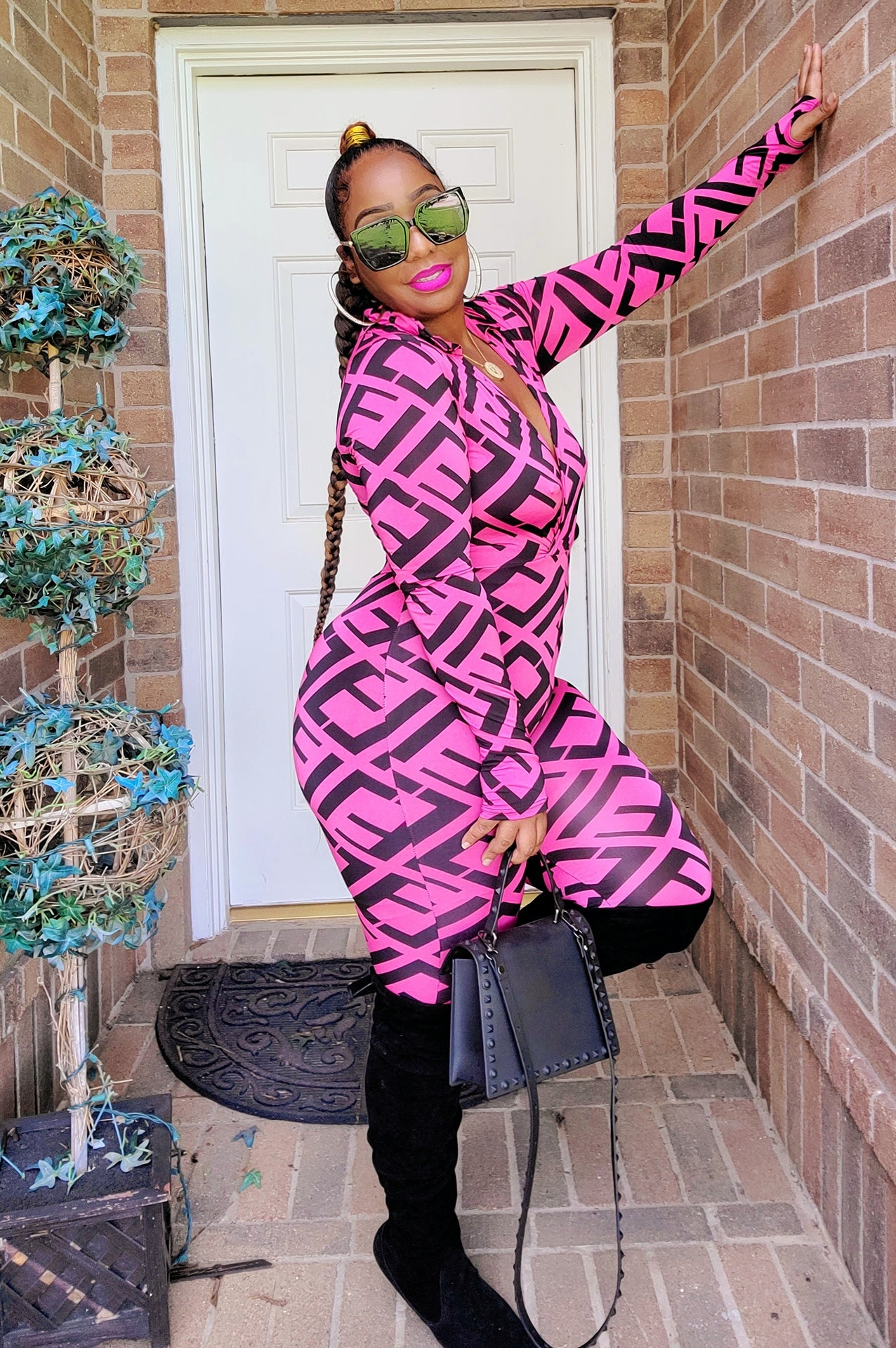 Meagan Jumpsuit Fushia