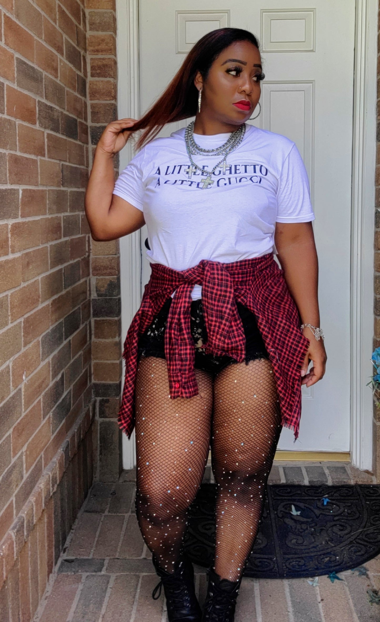 Flannel Crop Top