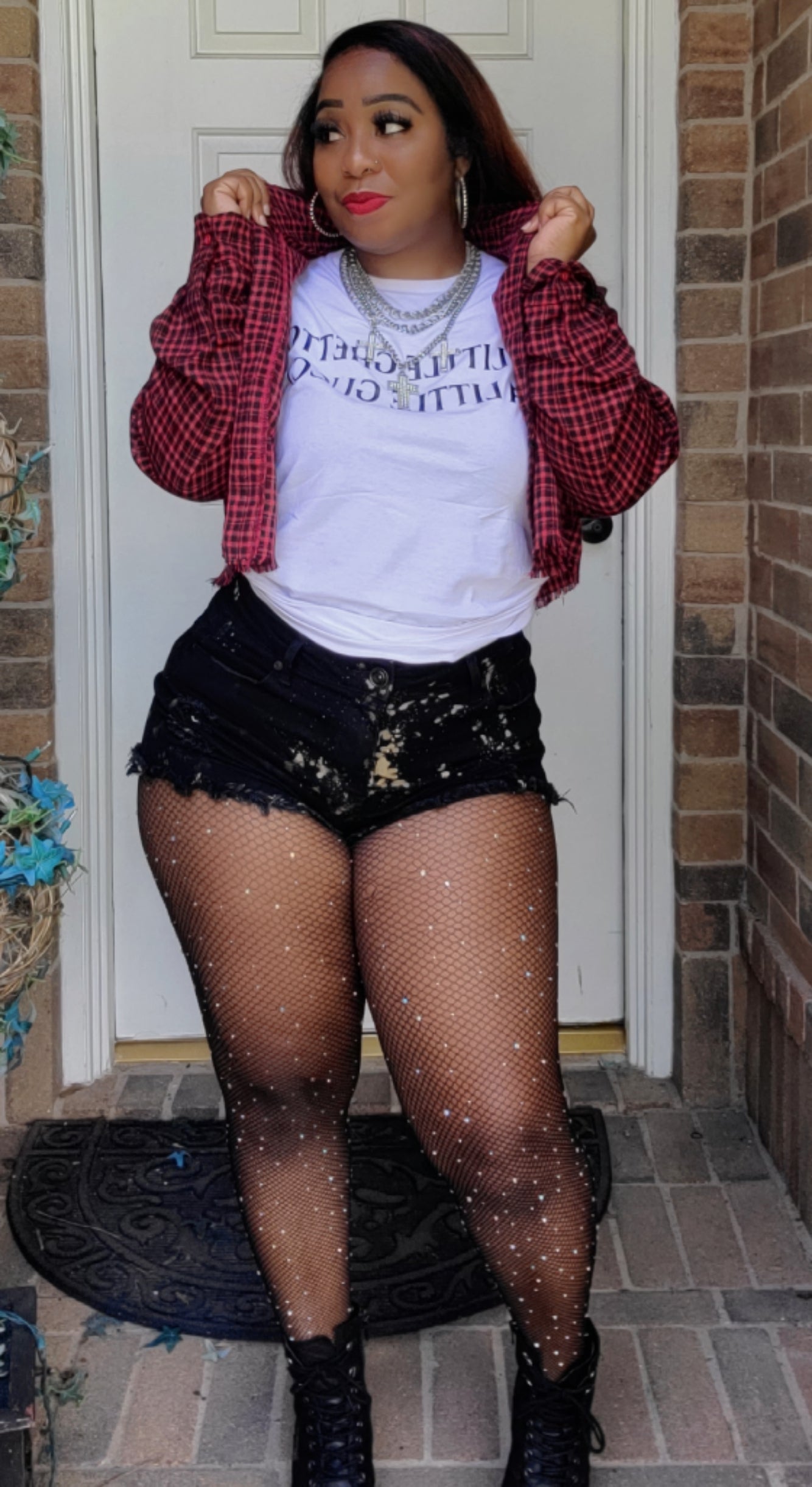 Flannel Crop Top