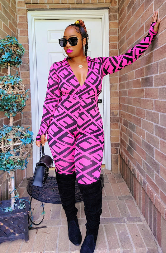 Meagan Jumpsuit Fushia