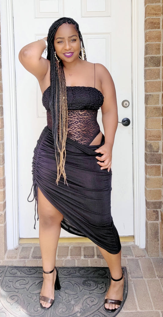 Shimmering Jersey Knit Stretch Skirt